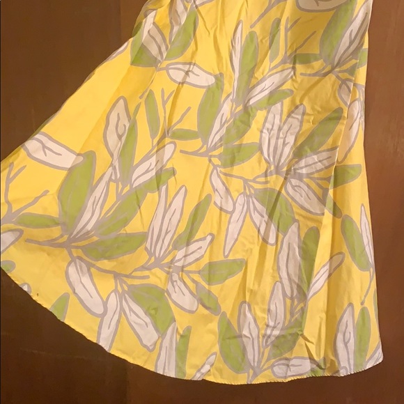 Yellow print strapless dress - Picture 3 of 4